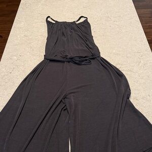 Anthropologie Dark Gray Sleeveless Jumpsuit